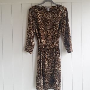 H&M Leopard Midi Dress